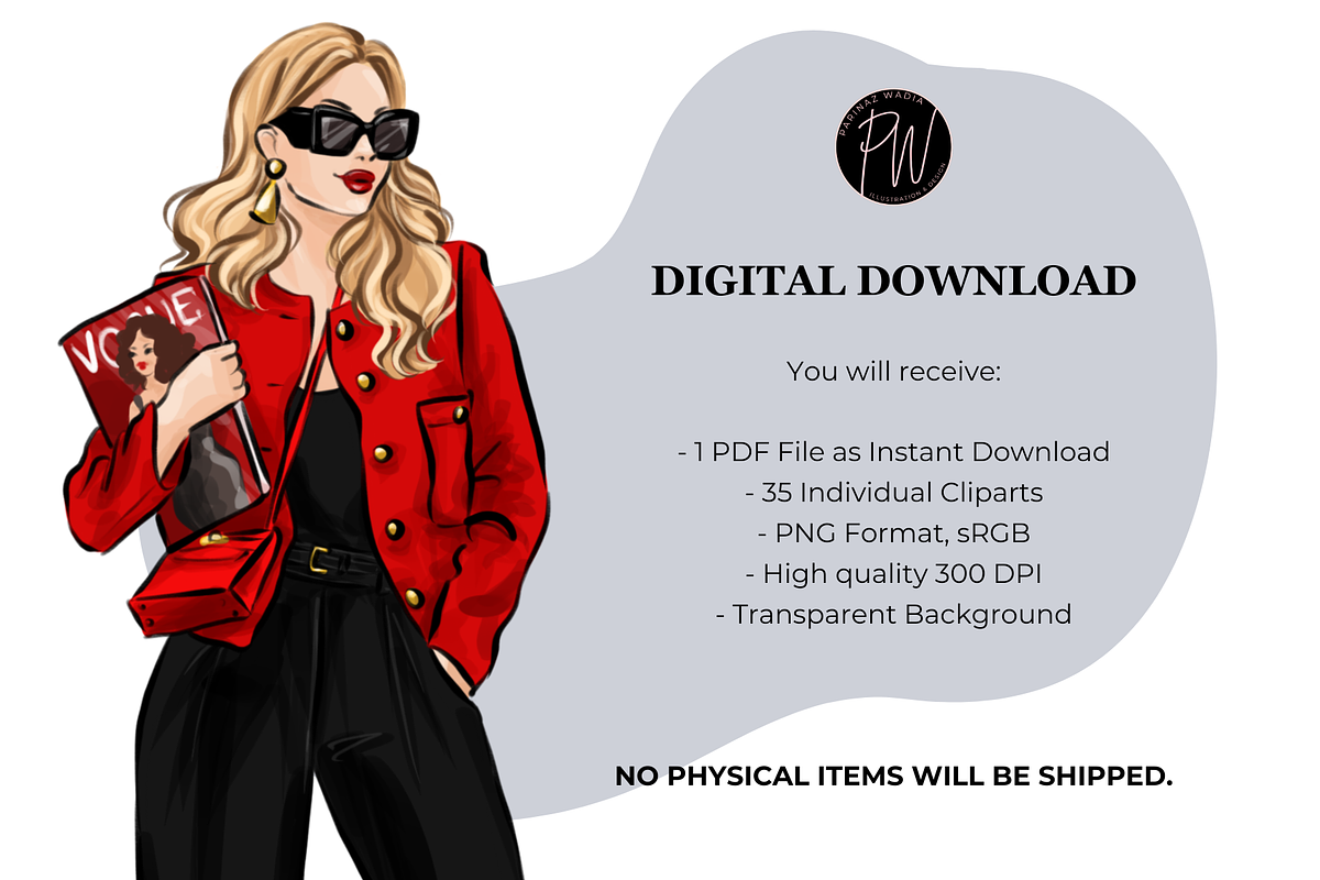 Girls in black, white & red, a Person Illustration by Parinaz Wadia Design (Photo 9 of 10)