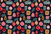 Christmas decorations pattern set, a Pattern Graphic by NataKa (Thumbnail 10 of 15)