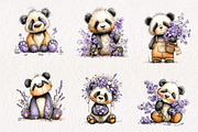 Whimsical Spring Panda Clipart, an Illustration by CreationArt (Thumbnail 10 of 13)