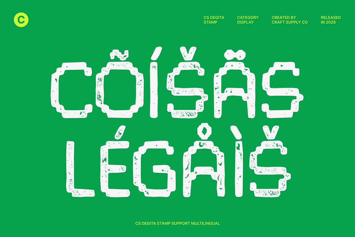 CS Degita Stamp, a Sans Serif Font by Craft Supply Co. (Photo 7 of 8)