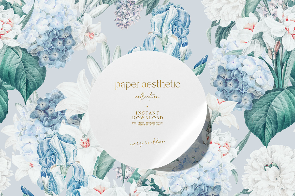 Spring Flowers Vintage Paper Pack, a Pattern Graphic by paper aesthetic (Photo 1 of 7)