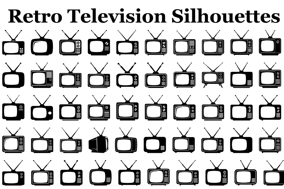 Retro Television Minimal Silhouette, a Graphic by hafijul (Photo 1 of 14)