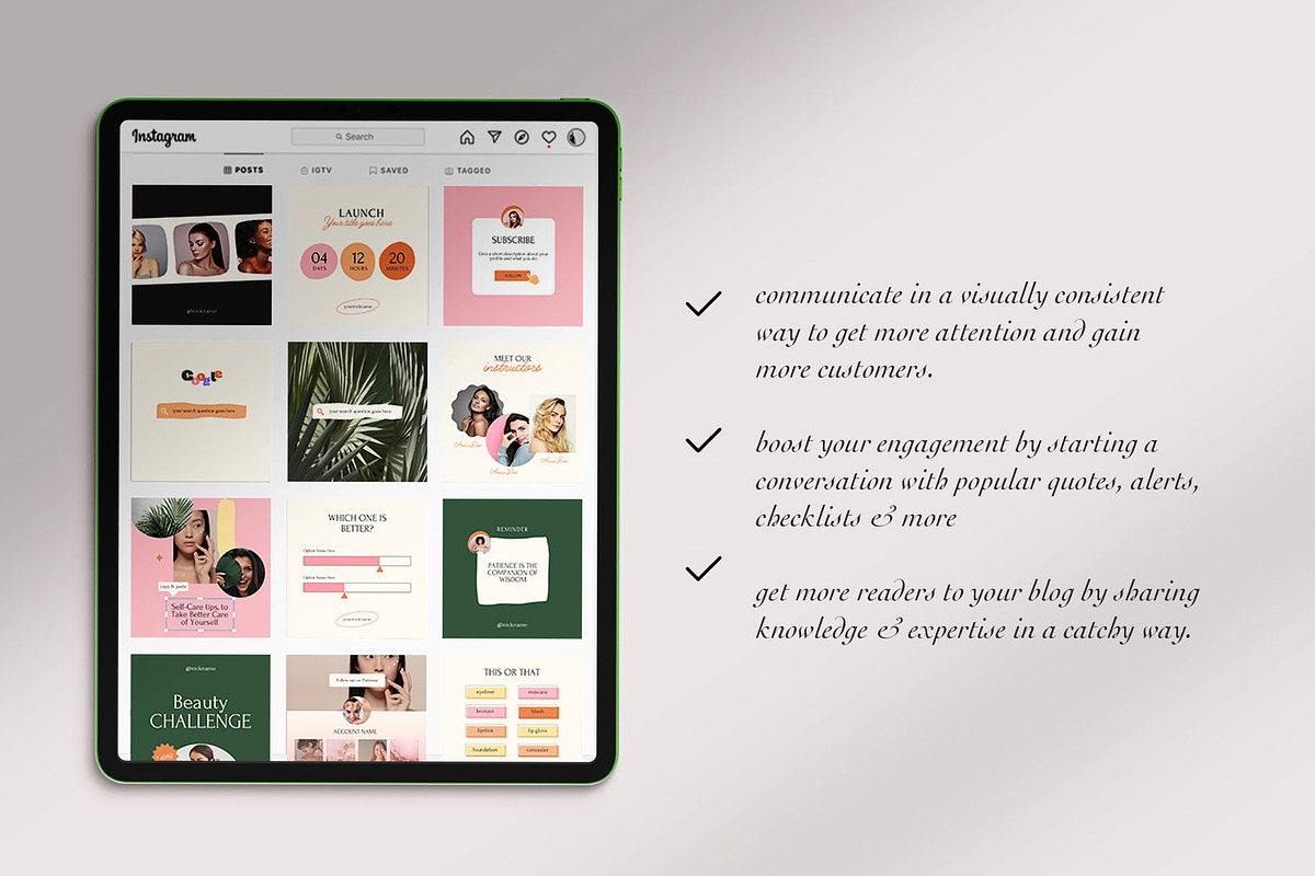Beauty Instagram Creator, a Social Media Template by Kseniia_Design (Photo 3 of 11)