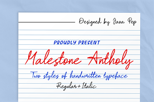 Malestone Antholy / Handwriting type