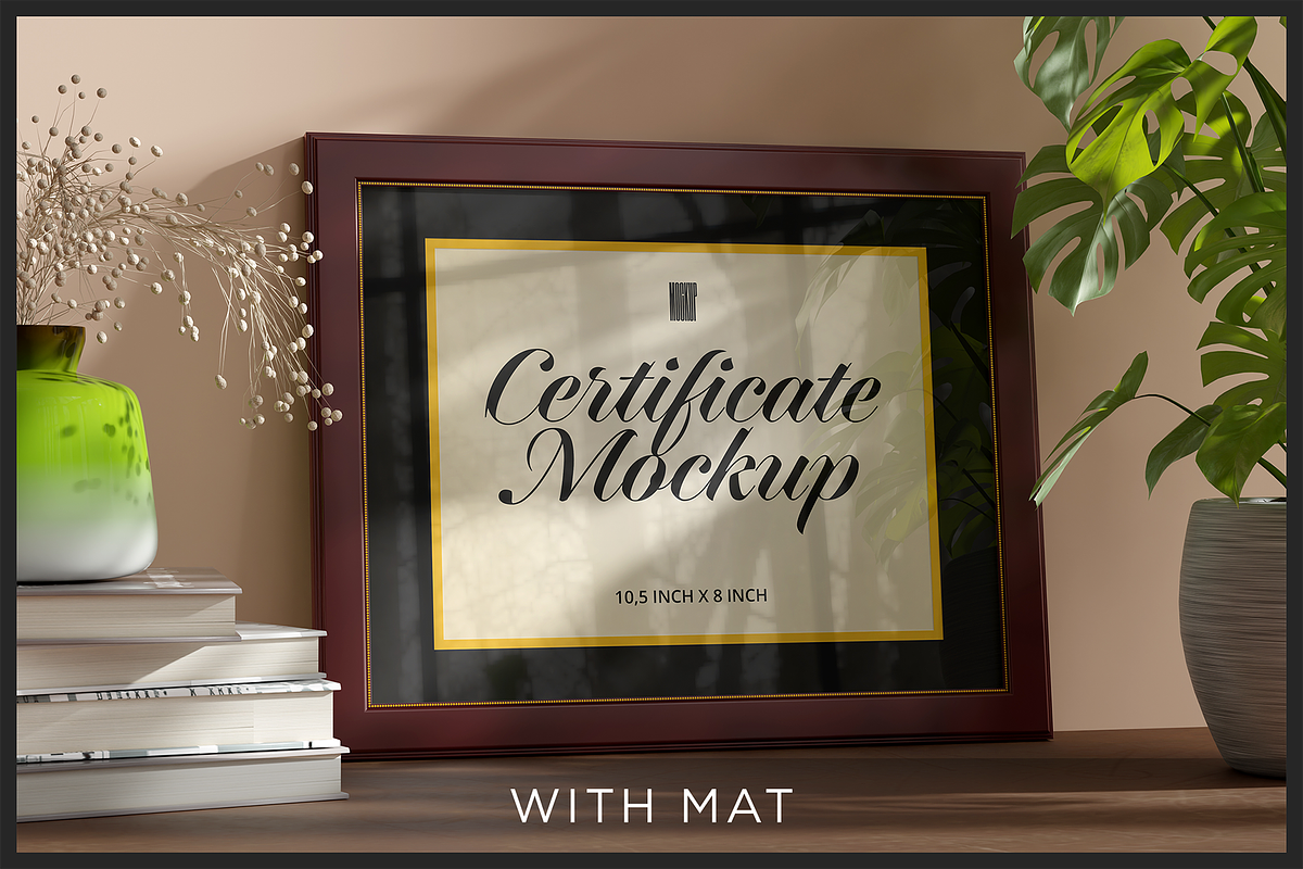 Certificate Mockup - 4 PSD Files, a Merchandise Mockup by Muhazdinata (Photo 8 of 9)