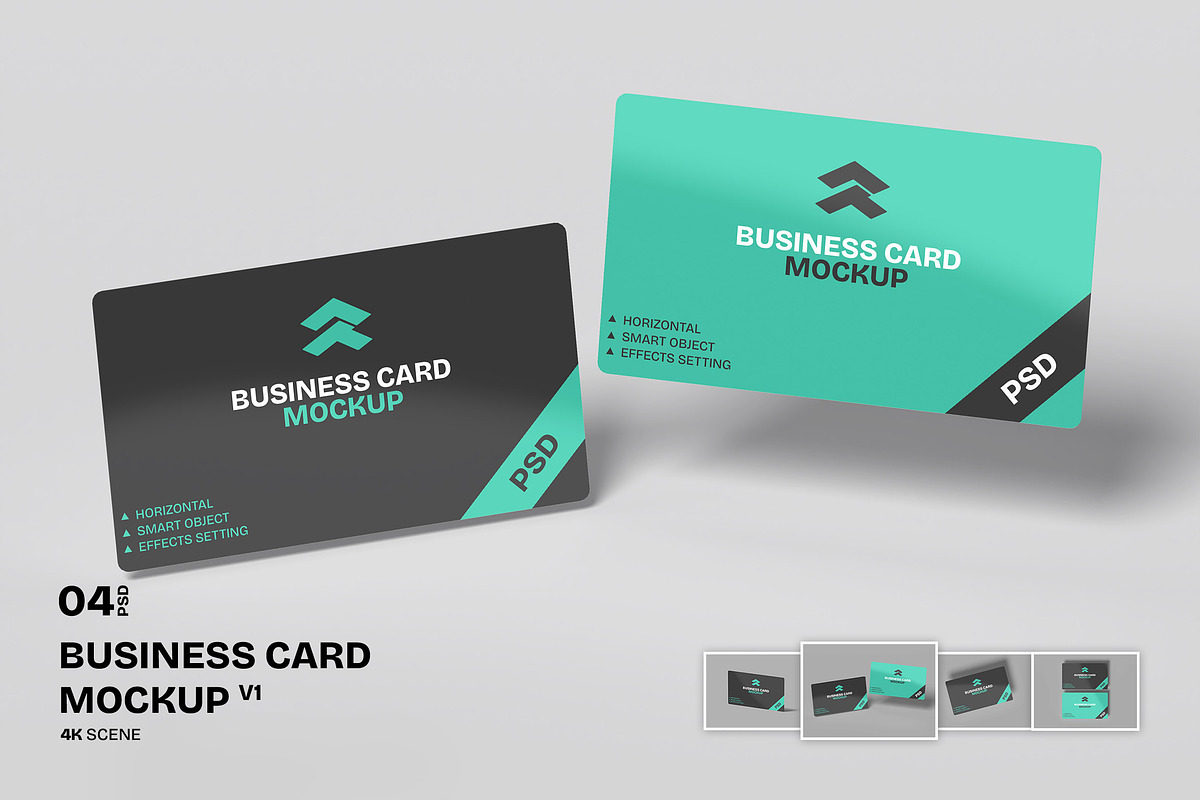 Business Card vol.01 - Mockup, an Advertising Mockup by Rometheme Std