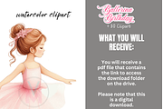 Watercolo Ballerina Clipart PNG Pink, a Person Illustration by VM PARTYS  BY TAIRUMA (Thumbnail 4 of 10)