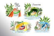 Water Park. Watercolor collection, a Person Illustration by Daria Ustiugova (Thumbnail 8 of 14)