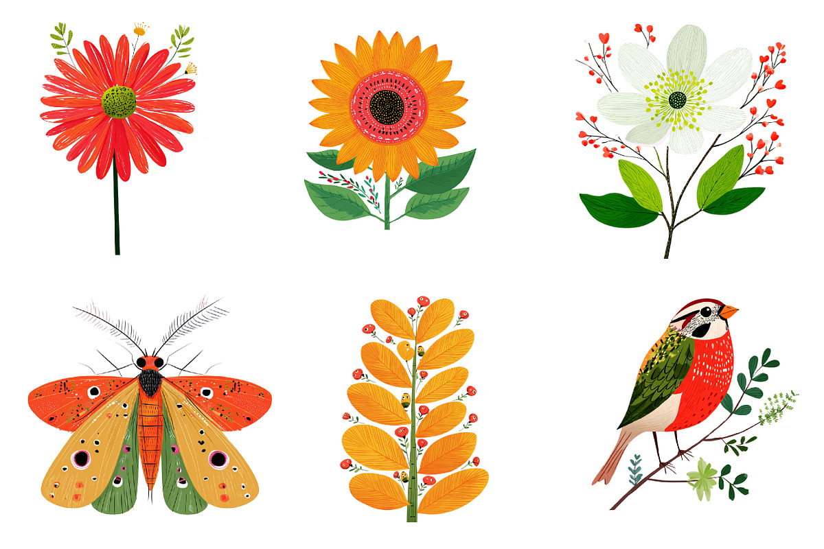Fall Florals and Woodland Clipart, an Illustration by CreationArt (Photo 4 of 6)