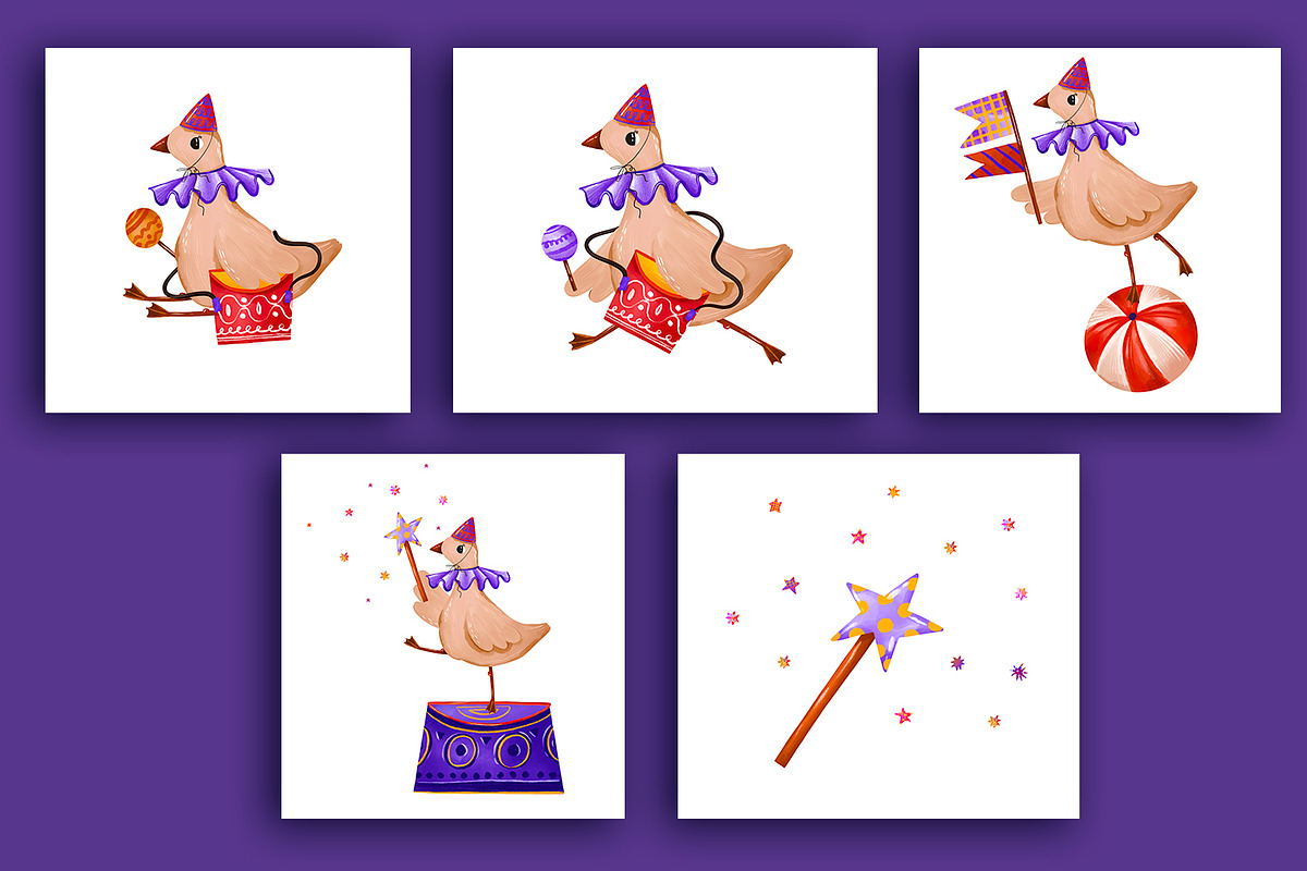 Festive Goose Party Clipart Set, an Animal Illustration by the_myro (Photo 2 of 17)