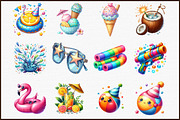 Colorful Pool Party Clipart, an Illustration by Sublimation Artist (Thumbnail 3 of 6)