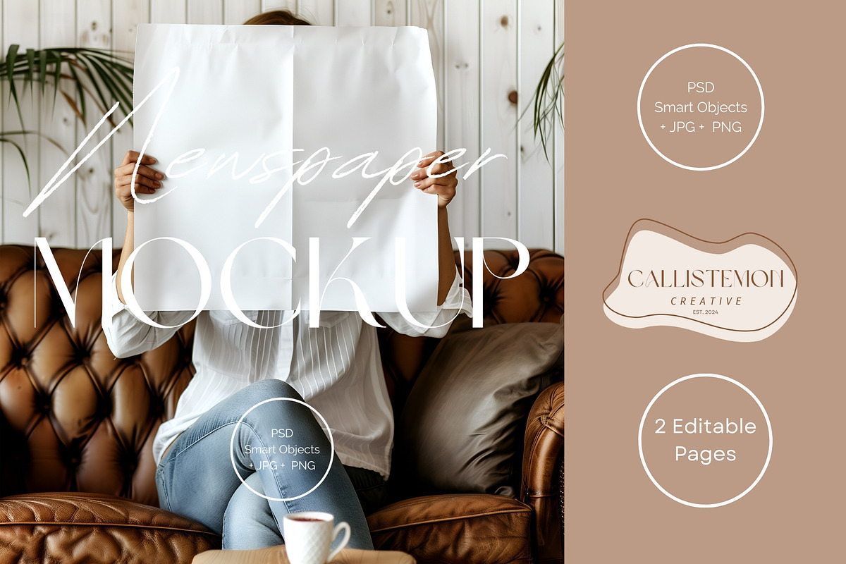 Newspaper Mockup - SC002 - 03, a Books & Magazine Mockup by Callistemon Creative (Photo 1 of 5)