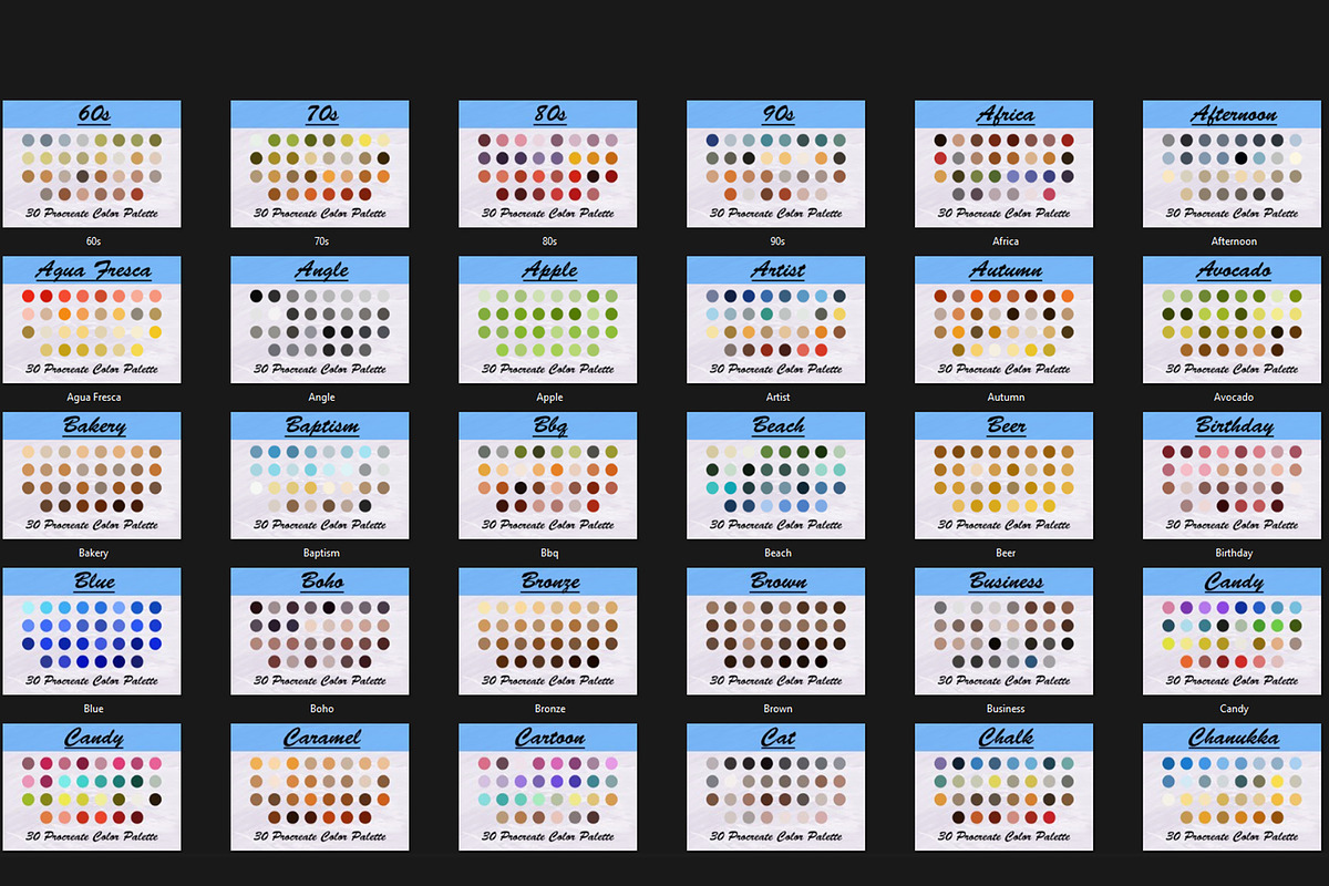 Procreate color palette collection, a Palette Add-On by TiveCreate (Photo 2 of 8)