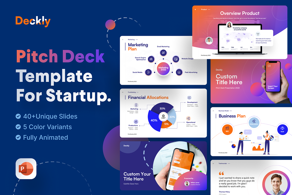 Deckly - Pitch Deck Presentation, a Presentation Template by Illustraly Design (Photo 1 of 8)