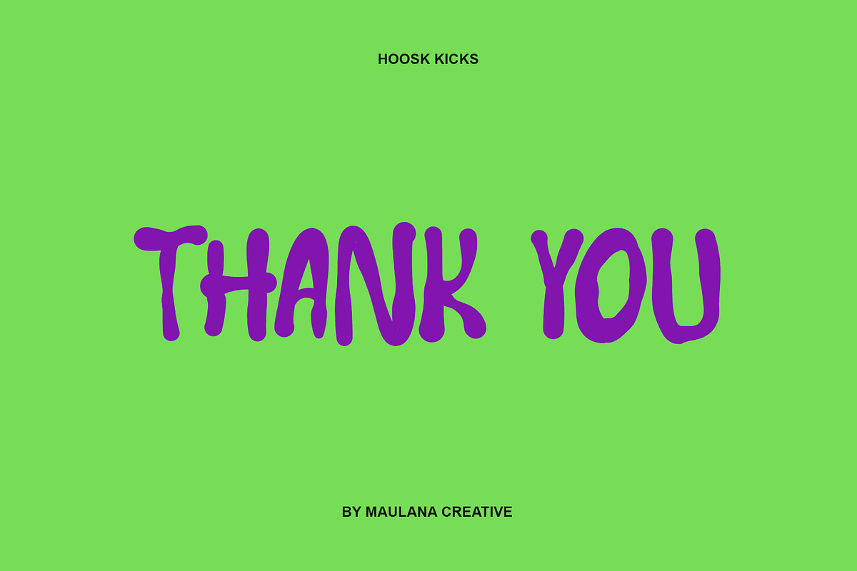 Hoosk Kicks Urban Style Display Font, a Handwritten Font by Maulana Creative (Photo 7 of 7)