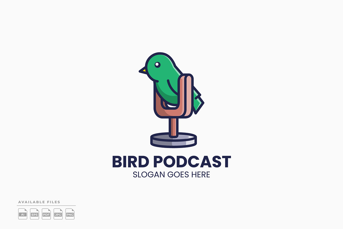 Bird Podcast Logo, a Branding & Logo Template by Zeer Graphic