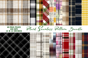 Plaid Seamless Pattern Bundle, a Pattern Graphic by CreationArt