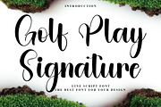Golf Play Signature, a Handwritten Font by InermediaSTUDIO (Thumbnail 1 of 8)