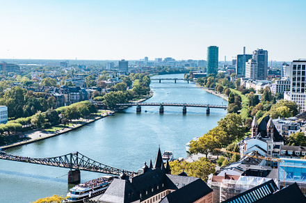Skyline of Frankfurt in Germany