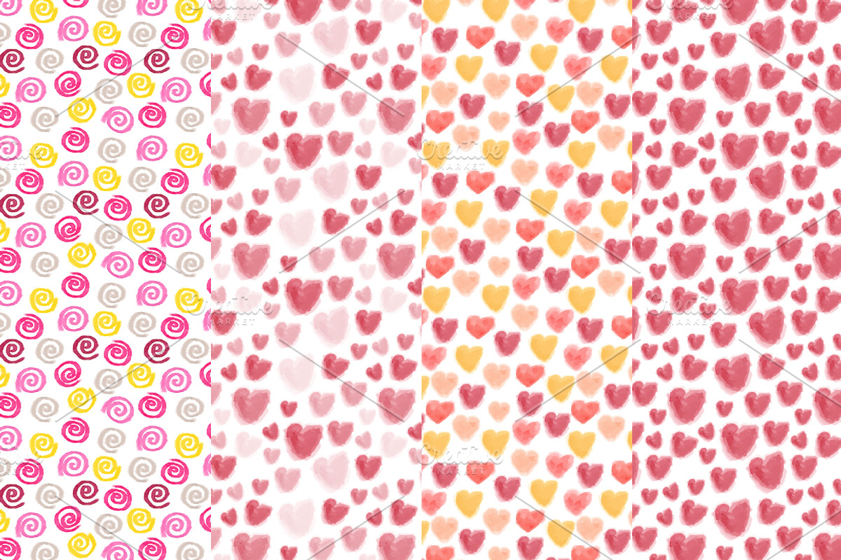Set of 8 Valentine's Day patterns, a Pattern Graphic by Alenarozova (Photo 3 of 3)