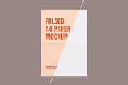 Folded A4 Paper Flyer Mockup, a Product Mockup by graphypix (Thumbnail 3 of 4)