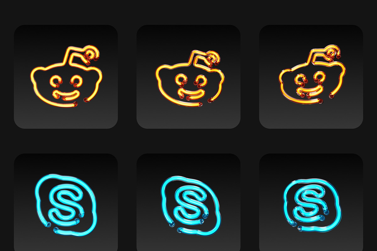 Neo Social | Social Media 3D Icons, an Object 3D Model by Iqonic Design (Photo 8 of 8)