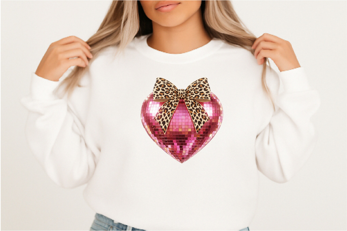 Pink Disco Heart Leopard Bow, an Illustration by DreamArtGraphic (Photo 3 of 6)
