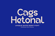 Cags Hetonal - Beautiful Sans Font
