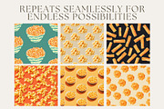 8 Mac and Cheese Seamless Patterns, a Pattern Graphic by Inknfolly (Thumbnail 2 of 3)
