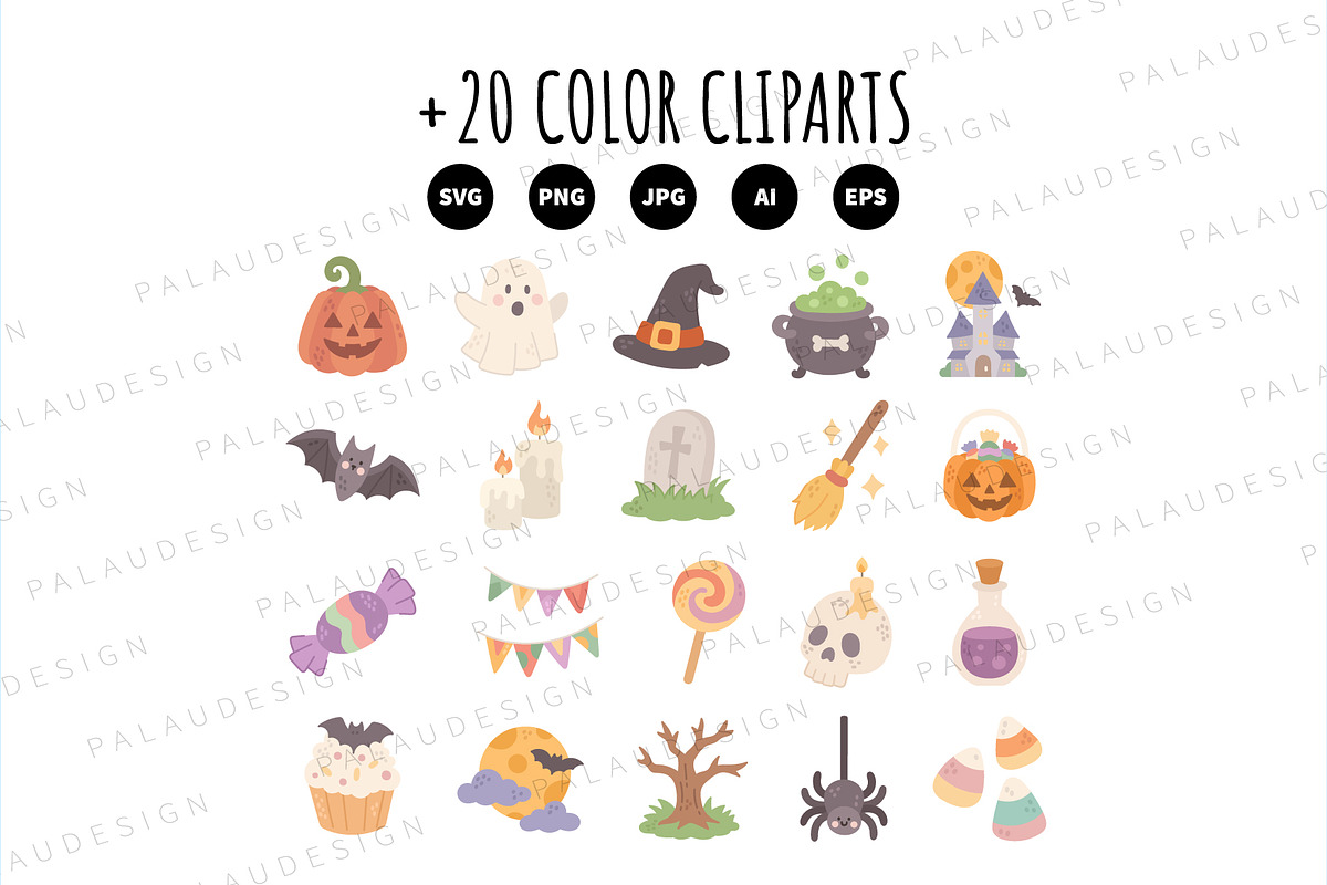Halloween Clipart Bundle, a Seasonal Illustration by Palau (Photo 7 of 9)