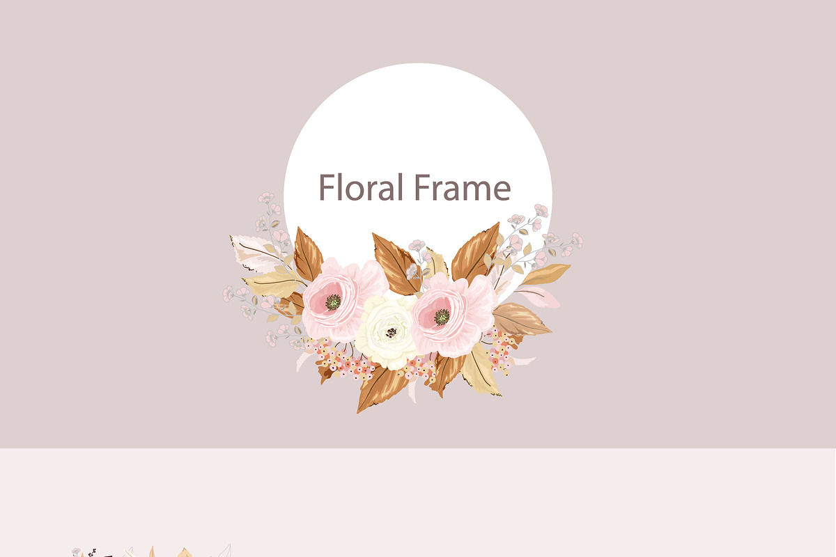 Autumn Pink Rose Handdraw Bundle Set, a Decorative Illustration by MooBeer (Photo 6 of 8)