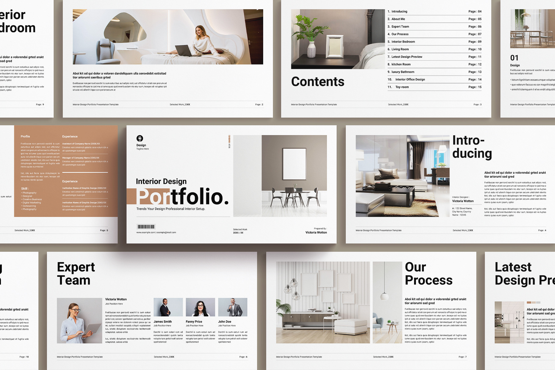Interior Design Portfolio Template, a Presentation Template by E-Type