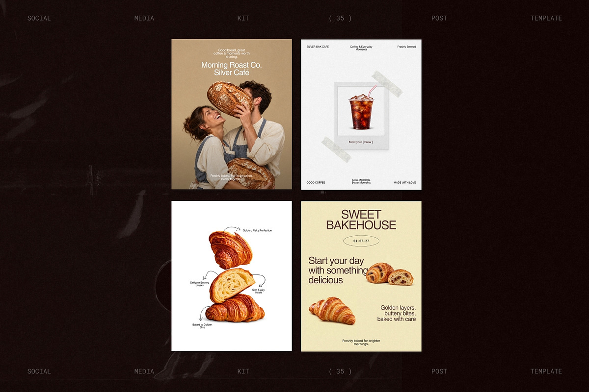 BREW | Cafe Social Media Kit (I), a Social Media Template by Prapti Design (Photo 8 of 10)