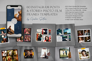 60 IG Post & Stories Film Frames