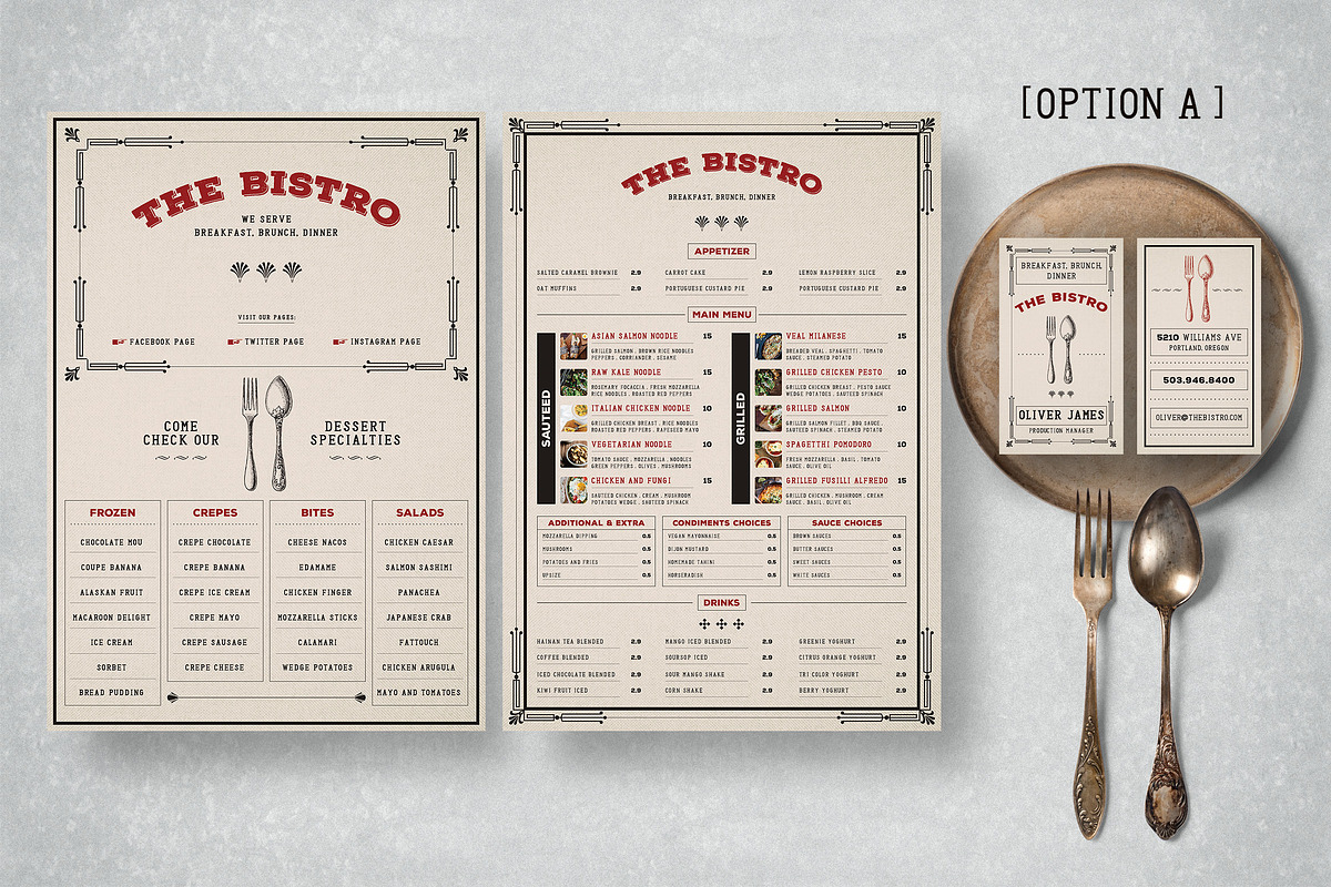 Elegant Art Deco Food Menu, a Flyer Template by BlueRobinStudio (Photo 2 of 3)
