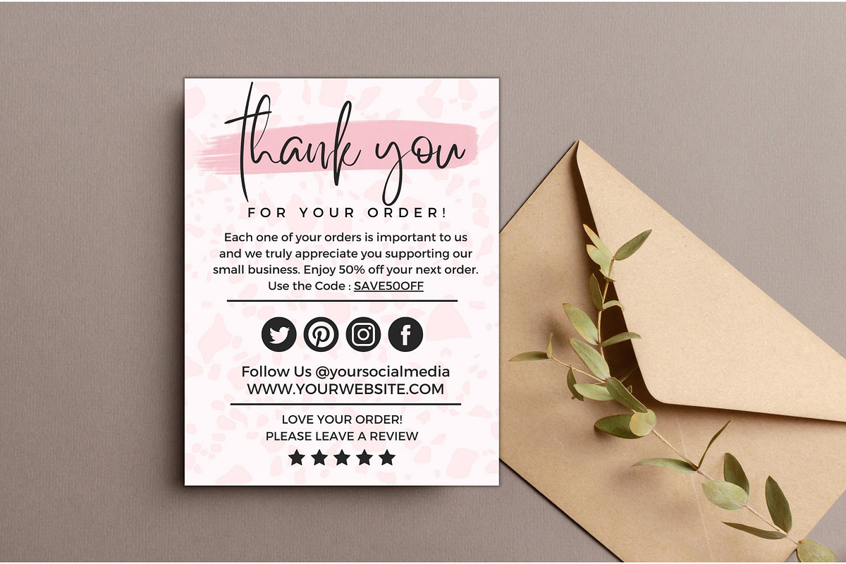 Thank You Card For Small Business, a Flyer Template by Oskar Wantopi (Photo 5 of 6)
