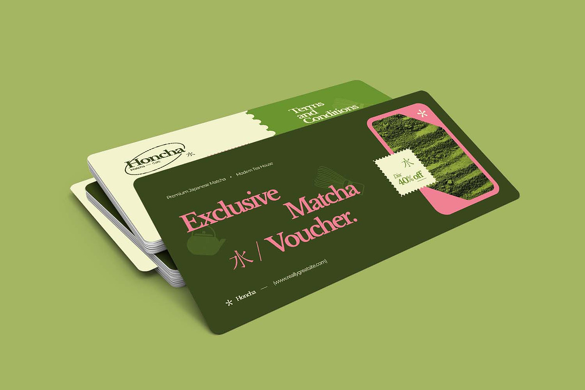 Honcha Matcha Cafe - Gift Voucher, a Card Template by VUNIRA (Photo 1 of 3)