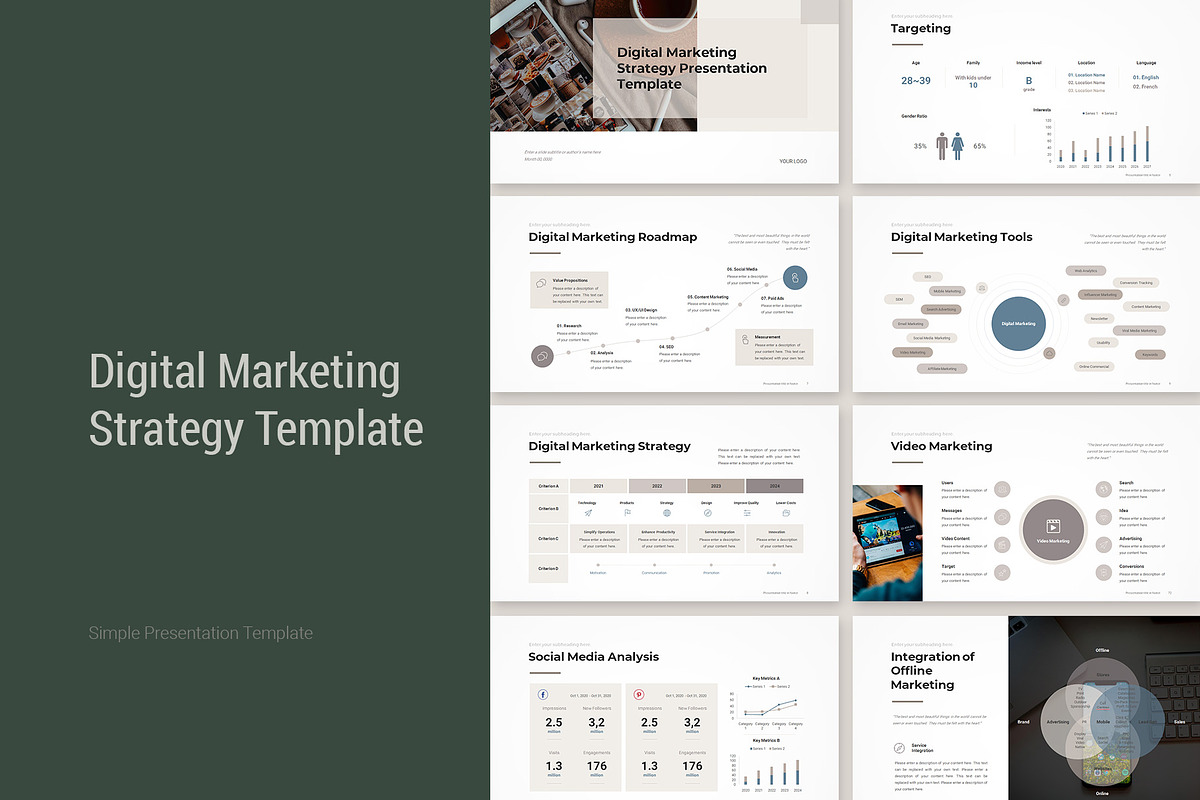 Digital Marketing Plan Google Slides, a Presentation Template by CreativityForest (Photo 1 of 15)