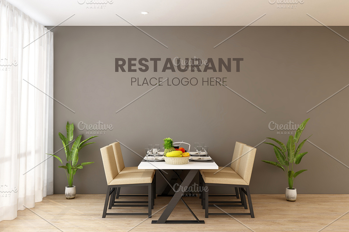 Cafe or Restaurant Wall Mockup, a Product Mockup by Ayy (Photo 15 of 15)
