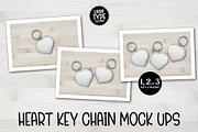 Heart Keychain Mock Up, a Product Mockup by Little Type Factory (Thumbnail 3 of 4)