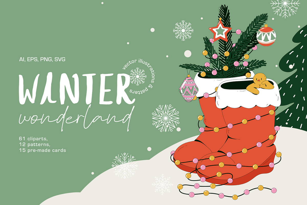 Winter Wonderland: Illustrations Set, an Animal Illustration by marmarina (Photo 1 of 16)