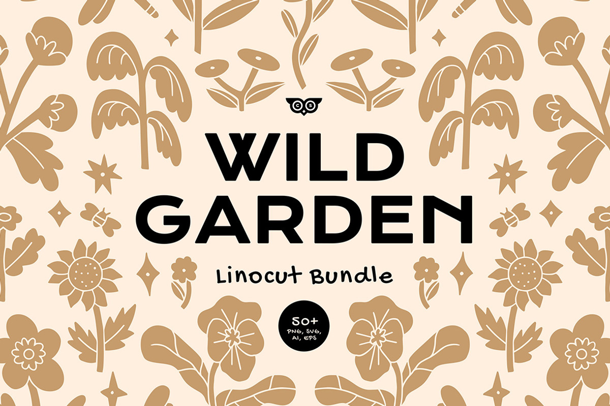 Wild Garden Linocut Bundle, an Illustration by ClayStudio (Photo 1 of 6)