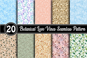 Botanical Love Vines Seamless Patter, a Texture Illustration by RobertsArt