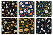 Felt Embroidered Dandelions Papers, a Texture Graphic by Dream Creation (Thumbnail 6 of 7)