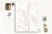 Peony Pink Rose Toile Vellum Jacket, a Stationery Template by SilverJoyAtelier (Thumbnail 2 of 3)