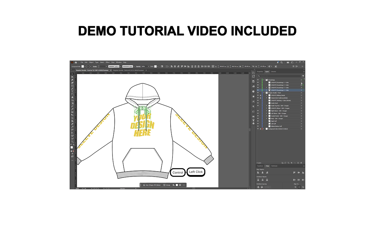 Basic Hoodie Vector Flat Mockup, a Hoody Mockup by Infinity Mockups (Photo 8 of 9)