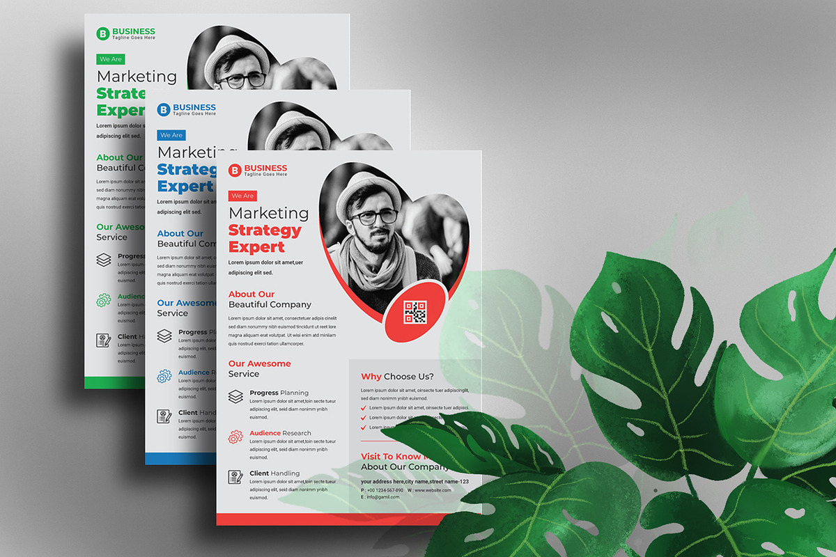 Business Flyer 3 colour variation, a Flyer Template by creative-som (Photo 1 of 4)