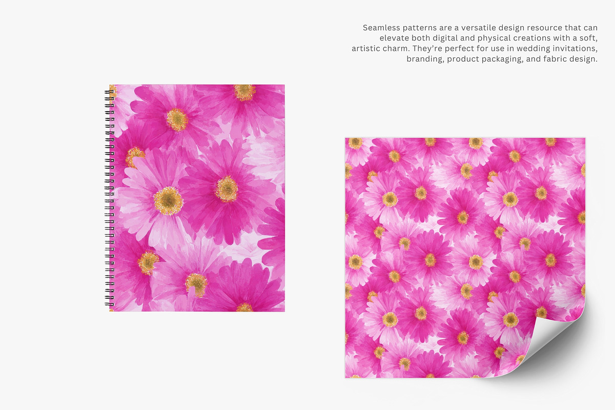 pink floral seamless pattern, a Pattern Graphic by Pink Studio Art (Photo 2 of 5)