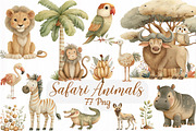 Safari Friends Animals collection, an Illustration by DreamCafeArt (Thumbnail 1 of 10)