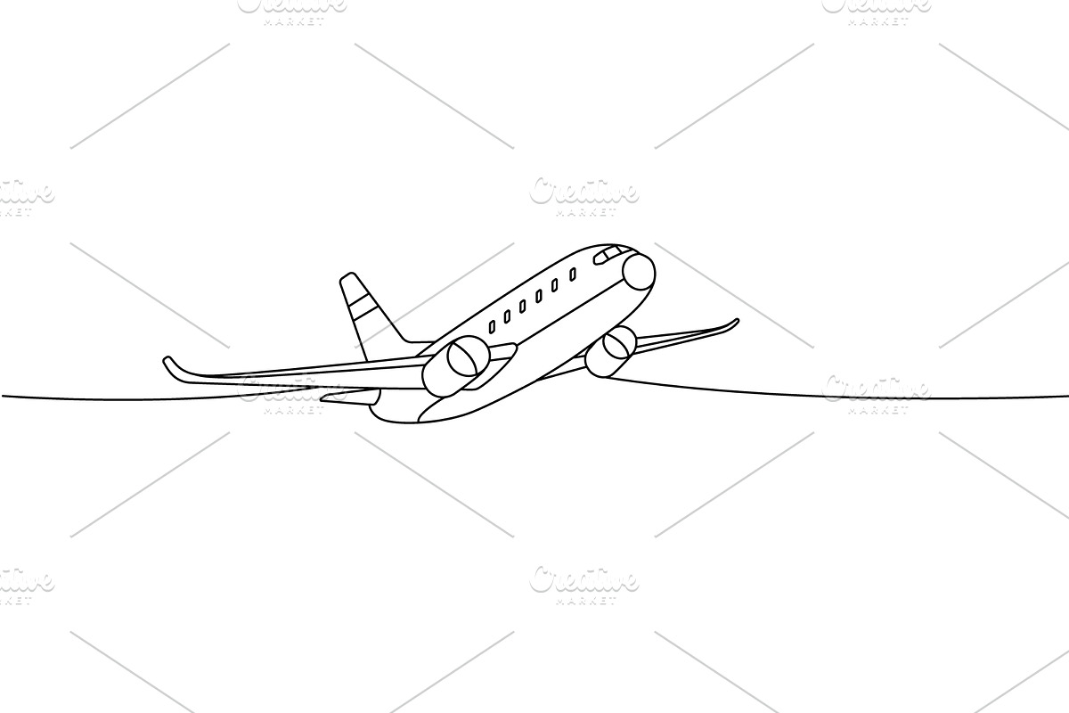 Aircraft plane, passenger aircraft, an Object Illustration by GraphiShop